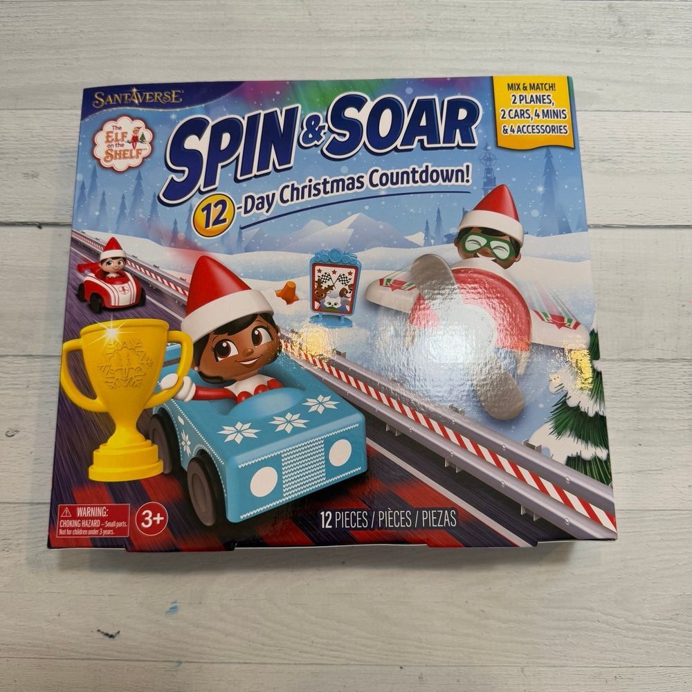Elf on the shelf spin and soar 12 day Christmas‎ countdown NEW